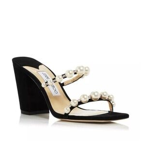 Jimmy Choo Amara 85 Pearl Embellished Sandals